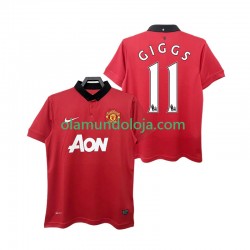 Camisola Manchester United GIGGS 11 2013 2014 Retro Homem Equipamento Primeiro Manga Curta